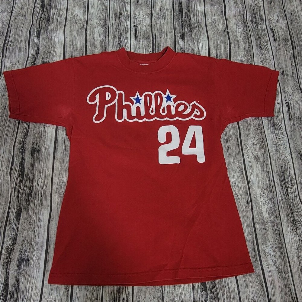 Philadelphia Phillies T-shirt Mike Lieberthal Youth Boys Medium Majestic